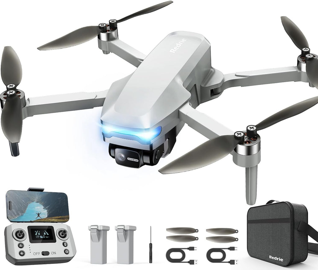 Drones with Camera for Adults 4K, Foldable Beginner Drone with Brushless Motor, Auto Follow, Tap Fly, Circle Fly, One