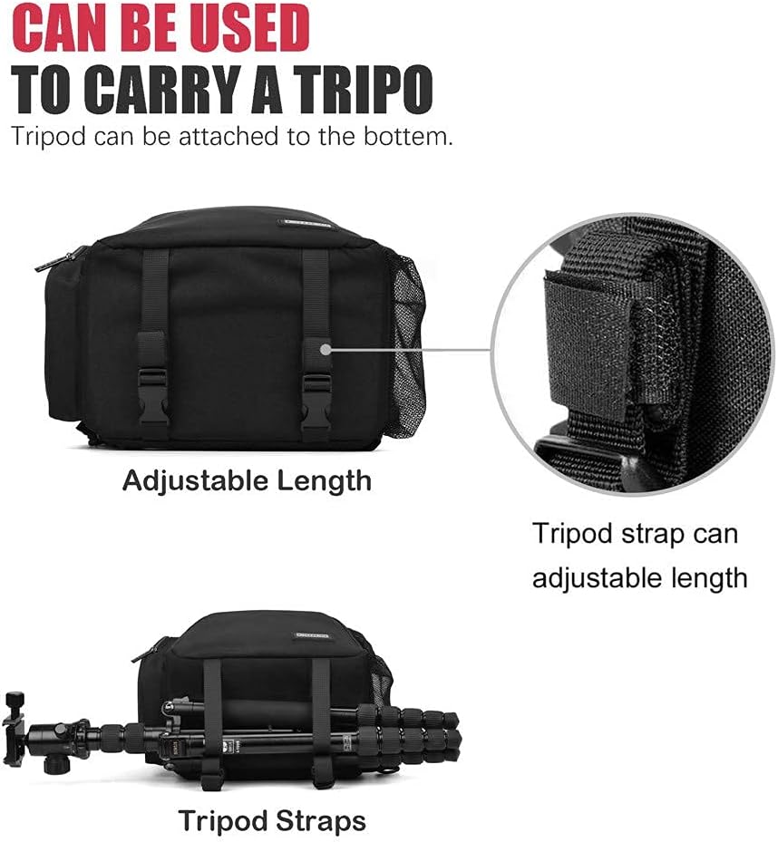 Sling Camera Bag, Camera Shoulder Crossbody Backpack, DSLR/SLR/Mirrorless Camera Case, Shockproof Photography Camera