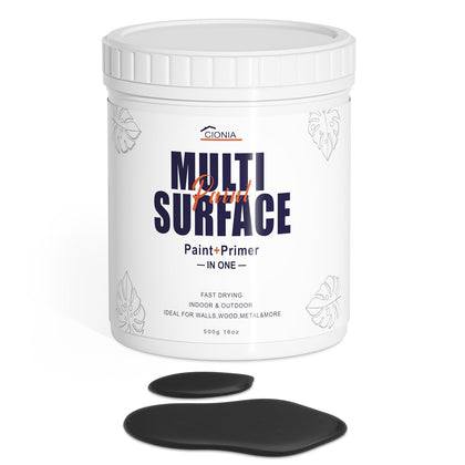 All-in-One Paint - Multi-Surface Black Paint, Furniture and Cabinet for Interior/Exterior - No Sanding, Quick Drying