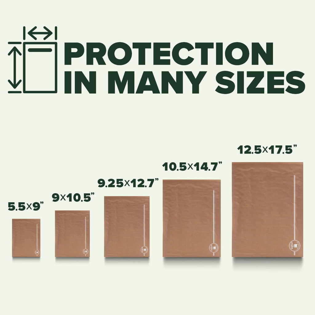 Curbside Recyclable Padded Mailers, 10 Pack, 10.5 x 14.75 in