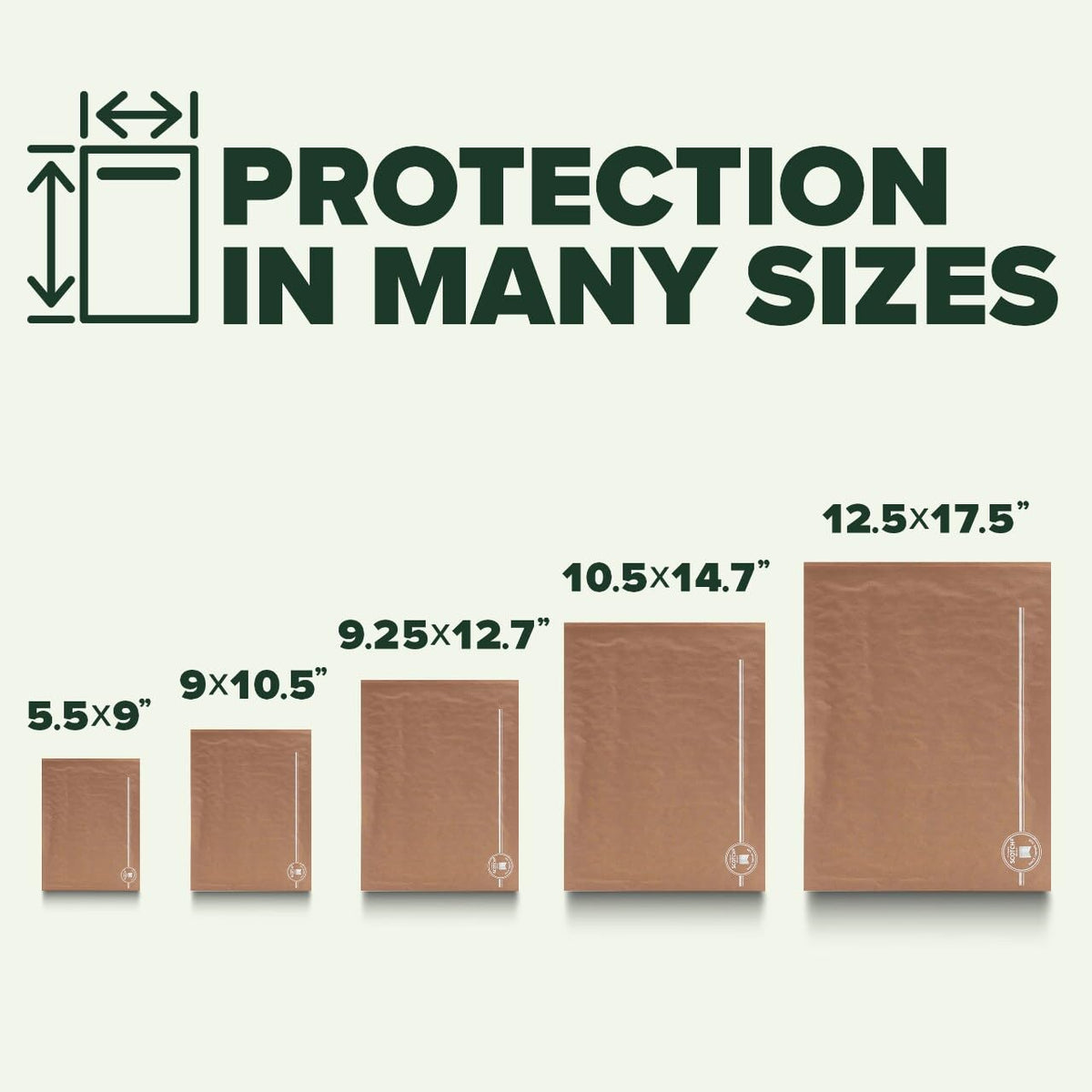 Curbside Recyclable Padded Mailers, 10 Pack, 10.5 x 14.75 in