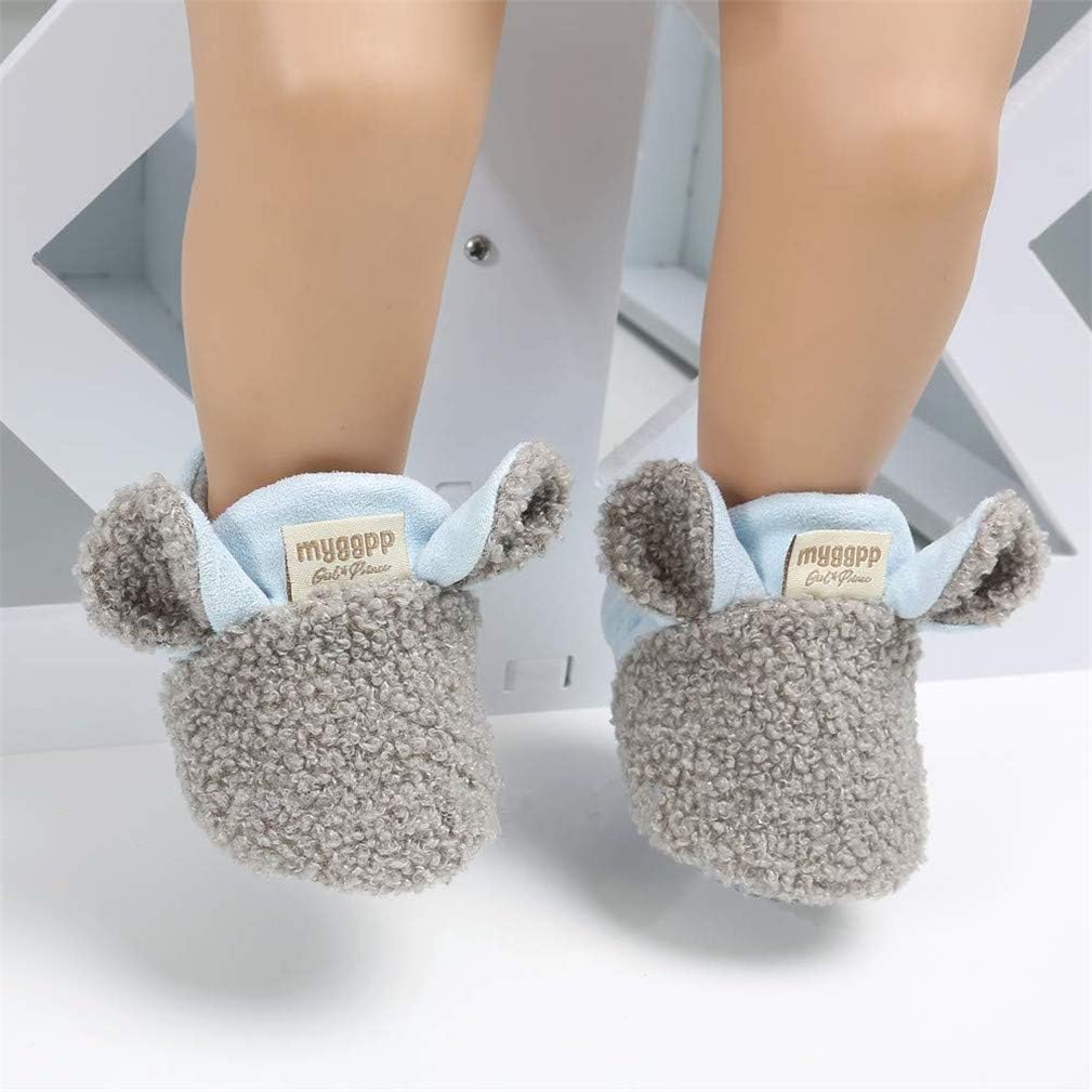 Baby Boys Girls Soft Plush Slippers Animal Boots Toddler Infant Crib Shoes Winter House Shoes