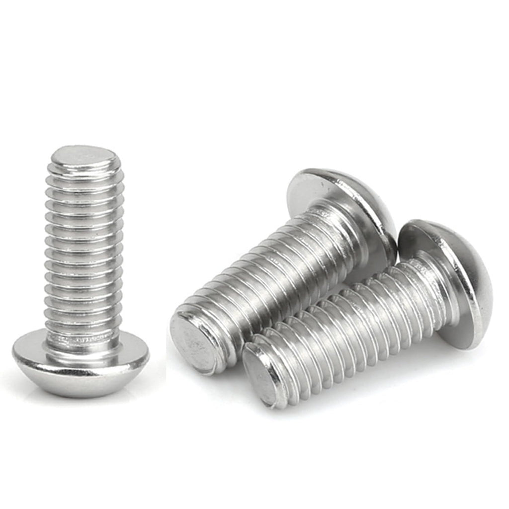 3/8-16 x 3-1/2'' (6 Pack) Button Head Hex Socket Cap Screws Bolts, 304 Stainless Steel 18-8, Hex Drive, Bright Finish, Fully Machine Thread