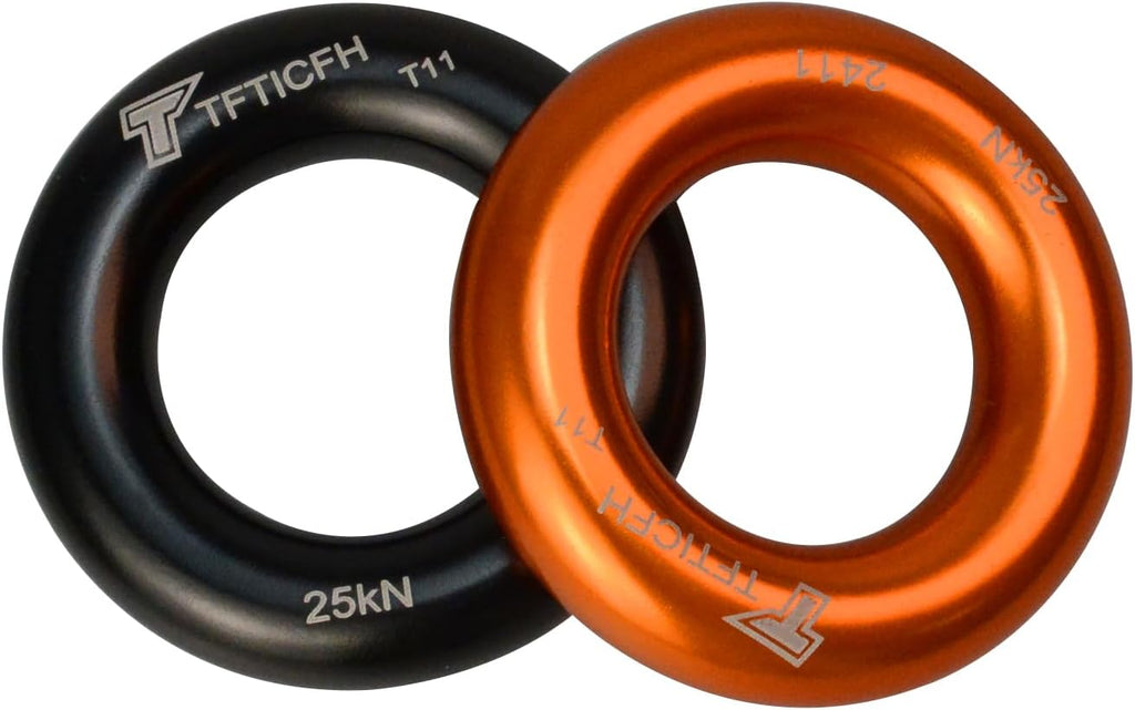 25kN Rappel Ring, Aluminum Climbing O-Ring, High Strength Durable Tension Ring for Rock Climbing Arborist Hammock
