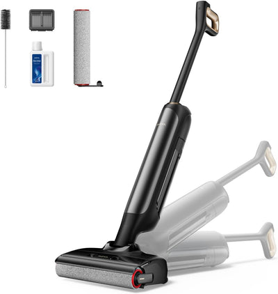 M10 Cordless Wet Dry Vacuum Cleaner 180° Lie-Flat Smart Vacuum Mop All in One for Hard Floor, 167°F Flashdry