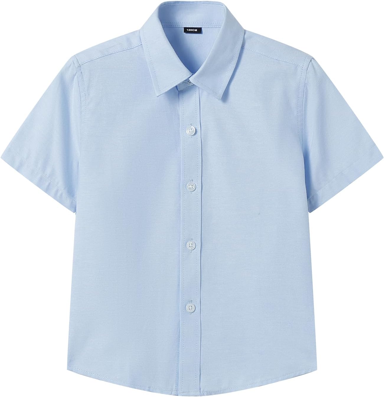Boys Girls Oxford Shirt Short Sleeve Button Down Shirts Summer 5T-16Y