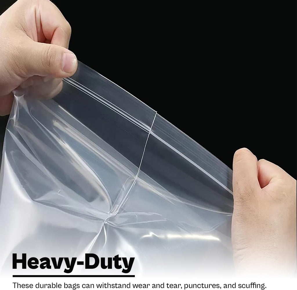PSBM White Block Reclosable Plastic Poly Bags 2 Mil 6 x 9 Inch 1000 Pcs
