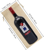 10pcs Burlap Wine Gift Bags for 1.5L Bottles, Large