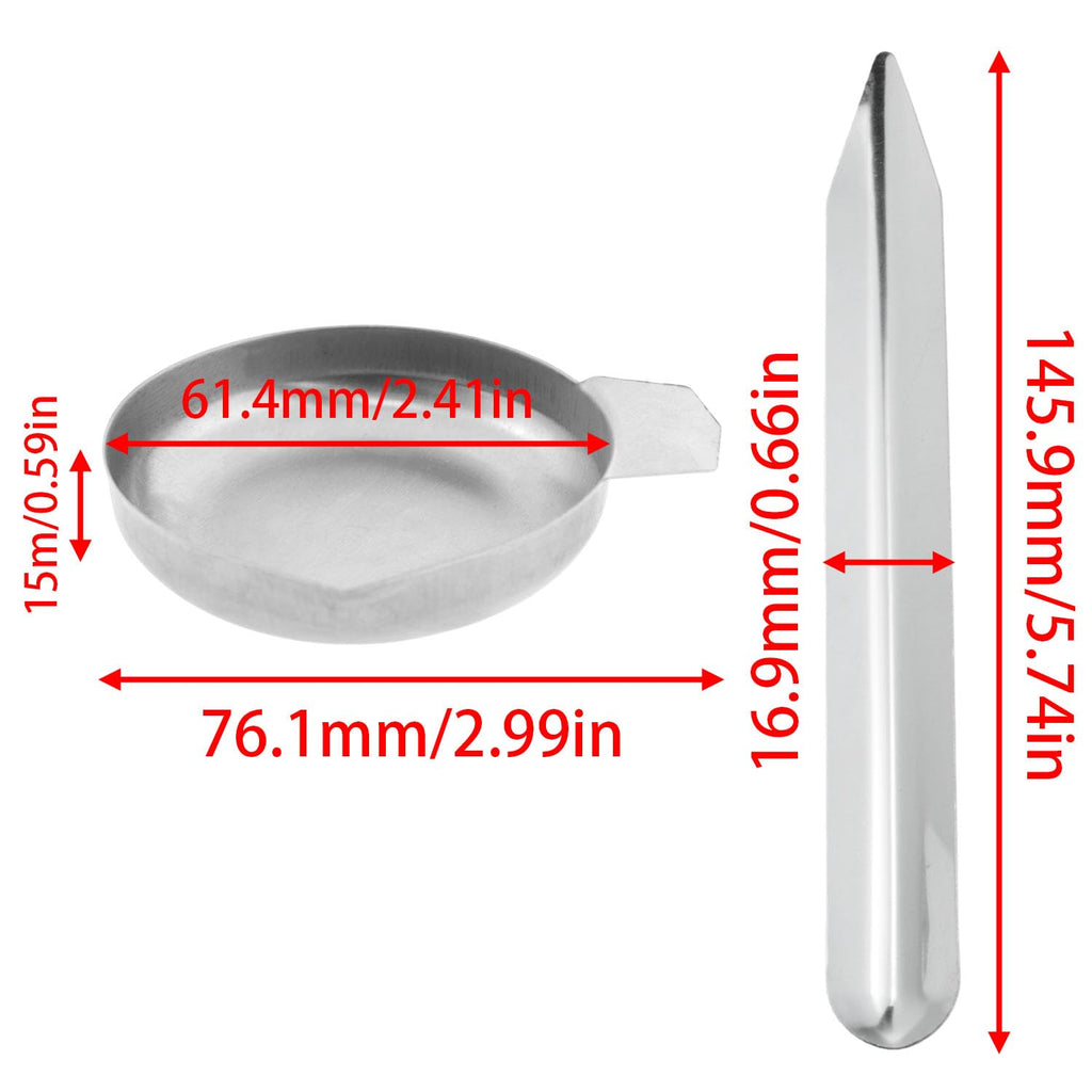5 Pcs Silver Set, Includes 4 Electronic Scale Trays and 1 Scoop