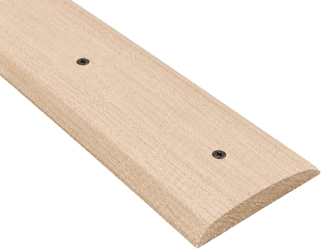3 FT Unfinished Oak Floor Transition Strip 2 1/2” Wide – Solid Wood Seam Binder for Joining Hardwood, Laminate, or