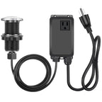AKEYSRC Garbage Disposal Air Switch Kit, Garbage Disposal Button, Sink Top Waste Disposer On/Off Switch, UL Listed Air Switch Compatible with All Garbage Disposals (Brushed Stainless Steel）