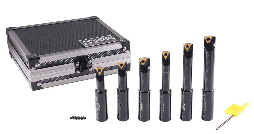 Accusize Industrial Tools Round Shank Indexable Boring Bar, 5/8 in