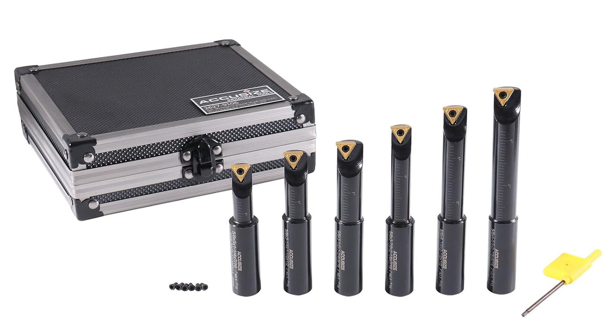 Accusize Industrial Tools Round Shank Indexable Boring Bar, 5/8 in