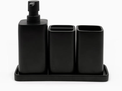 Bathroom Accessory Sets, 4 Pieces Bathroom Accessories Complete Set Vanity Countertop Accessory Set, Includes Lotion