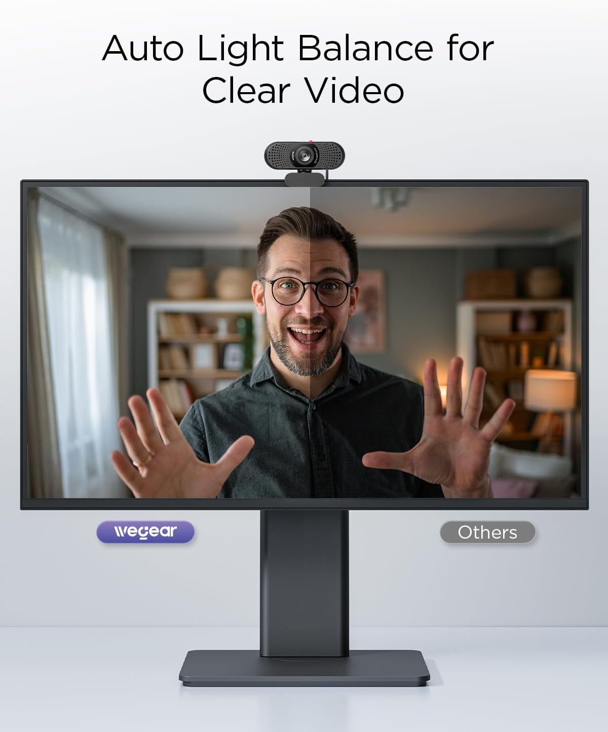 Full HD 1080p Webcam for PC, Laptop & Desktop, Built-in Dual Microphones, Privacy Cover, 85°FOV, Fixed Focus, Plug &