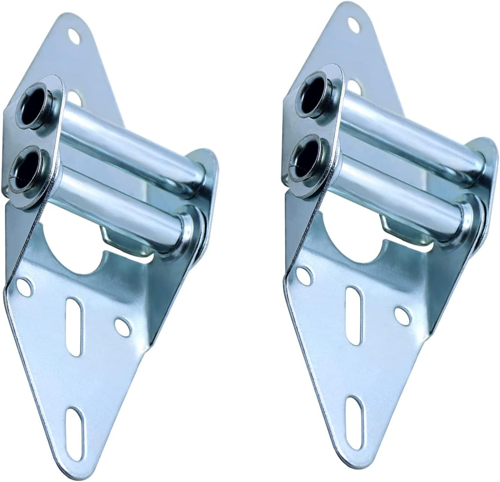 2 Packs Garage Door Hinges #2 with Galvanized Finish - Heavy Duty 14 Gauge Steel, Suitable for Residential/Light