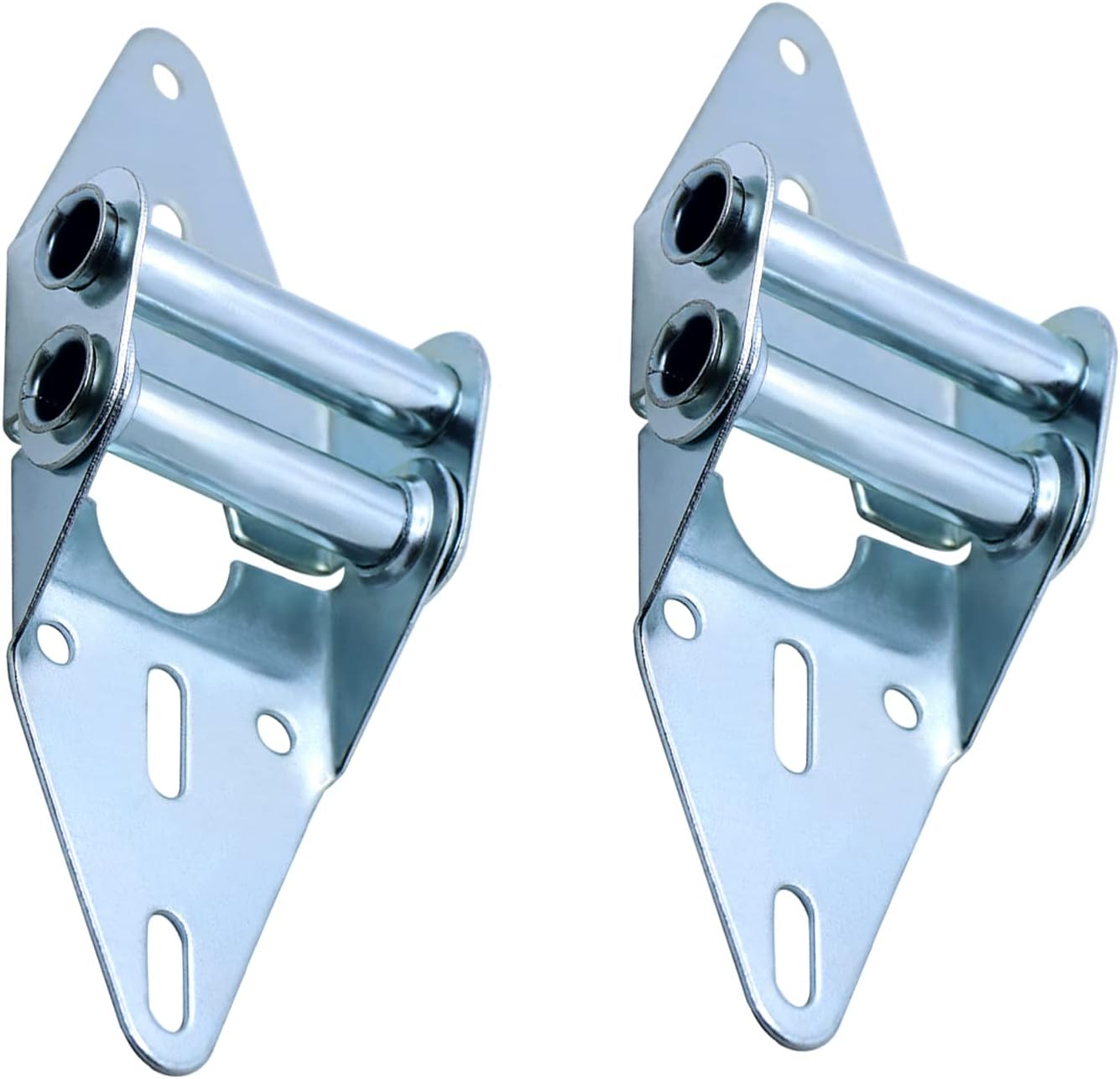 2 Packs Garage Door Hinges #2 with Galvanized Finish - Heavy Duty 14 Gauge Steel, Suitable for Residential/Light
