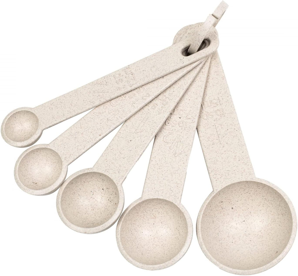 Cream Wheat Straw Measuring Cups Spoons Set Cooking Baking Tools 10pc