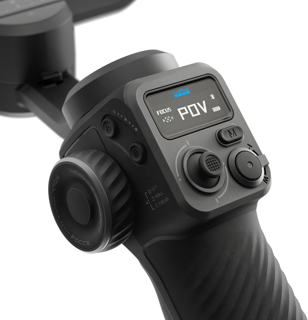Fluid Pro AI 3-Axis Gimbal Stabilizer for GoPro Cameras and Smartphones, Subject Tracking, Lighting, Wireless Camera
