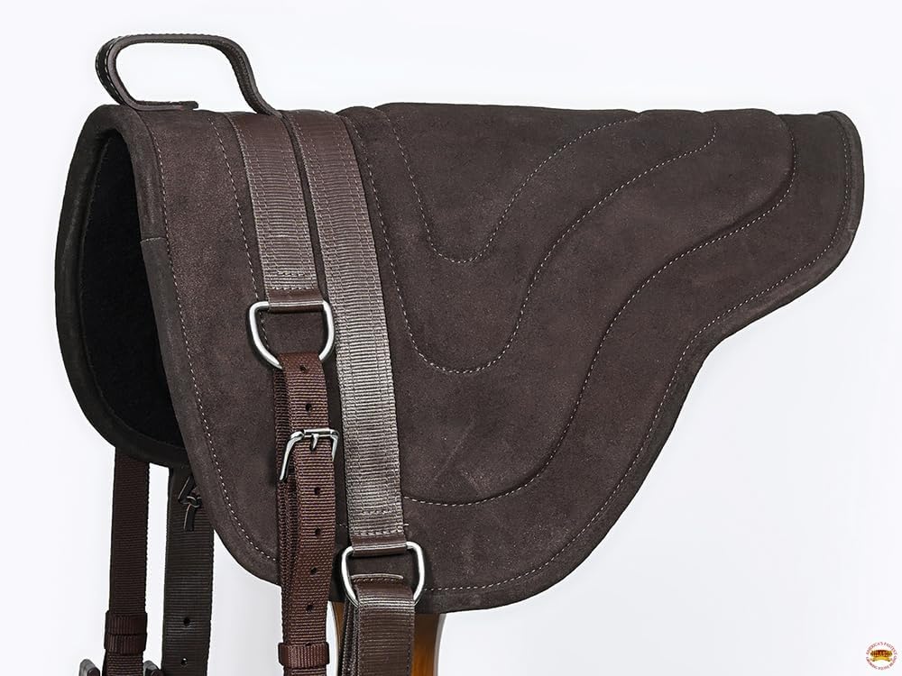 Western Bareback Saddle Pad Brown 26" X 32"