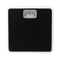 Analog Bathroom Scale for Body Weight, White with Black Mat, 300 lb Capacity in 1 lb Increments, 9.8 x 9.8 in