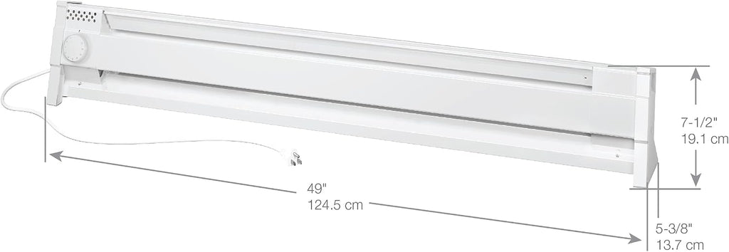 Portable Electric Baseboard Heater 1500W 120V Plug In, Thermostat