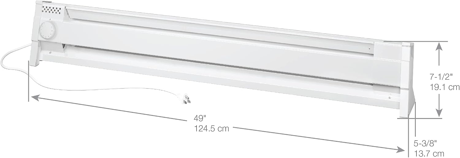Portable Electric Baseboard Heater 1500W 120V Plug In, Thermostat