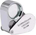 Jewelers Loupe 30X,Loupe Magnifier Metal Construction and Optical Glass | magnifying glass keychain，Suitable for