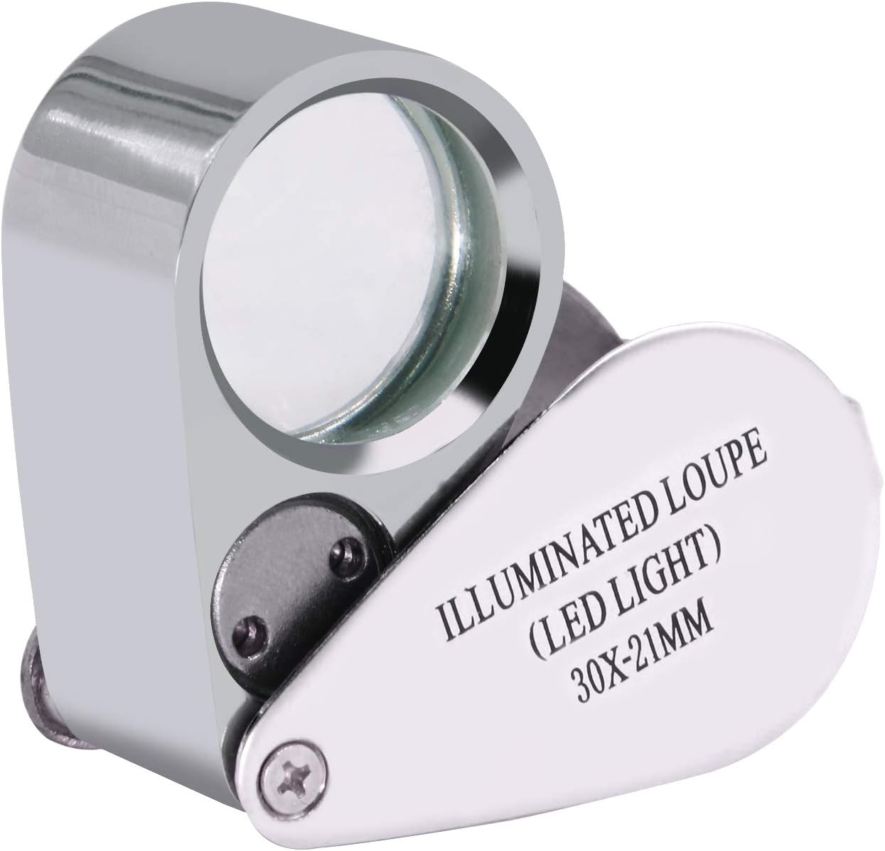Jewelers Loupe 30X,Loupe Magnifier Metal Construction and Optical Glass | magnifying glass keychain，Suitable for