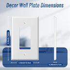 6 Pack Jumbo Decorator Wall Plate Covers 1-Gang Oversize Outlet Cover Plate