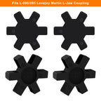 MingQiEven Spider Inserts for L Jaw Coupling, NBR Rubber 8-Pack Black