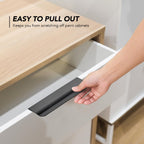 Matte Black Cabinet Handles Finger Edge Pulls 5 Inch CC 8 Pack