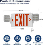 2 Pack LED Exit Sign with Emergency Lights,UL 924,Battery Backup