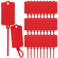 100 Pcs 1.46“ x 2.48” Plastic Shipping Tags, Red