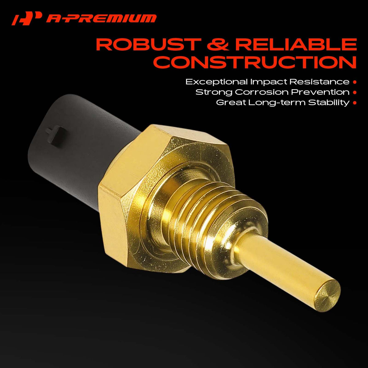 A-Premium Engine Coolant Temperature Sensor Compatible with Jeep, Dodge