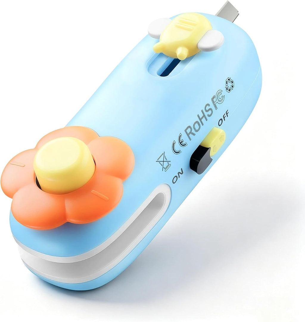 Rechargeable Bag Heat Sealer - 2-in-1 Mini Handheld Snacks Sealer