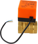 G1-1/2 DN40 Motorized Brass Ball Valve 12V DC 2 Way with Low Noise Actuator for Air Conditioning and Plumbing Systems