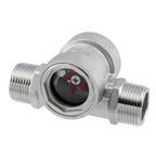 Antrader 304 Stainless Window Sight Glass Flow Indicator with Impeller,DN25