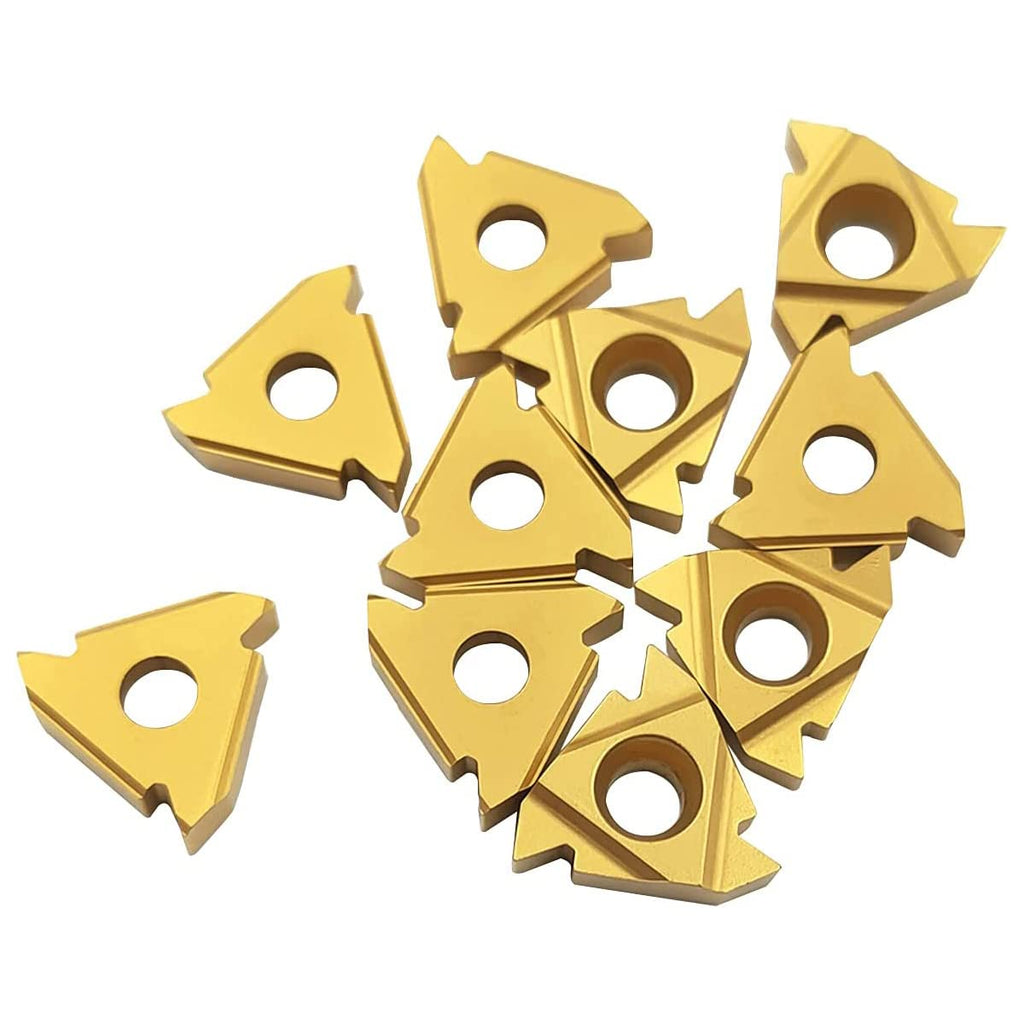 10PCS 16ER AG60 / 16IR AG60 CNC Lathe Indexable Threading Carbide Turning Insert Blade (16IR AG60)