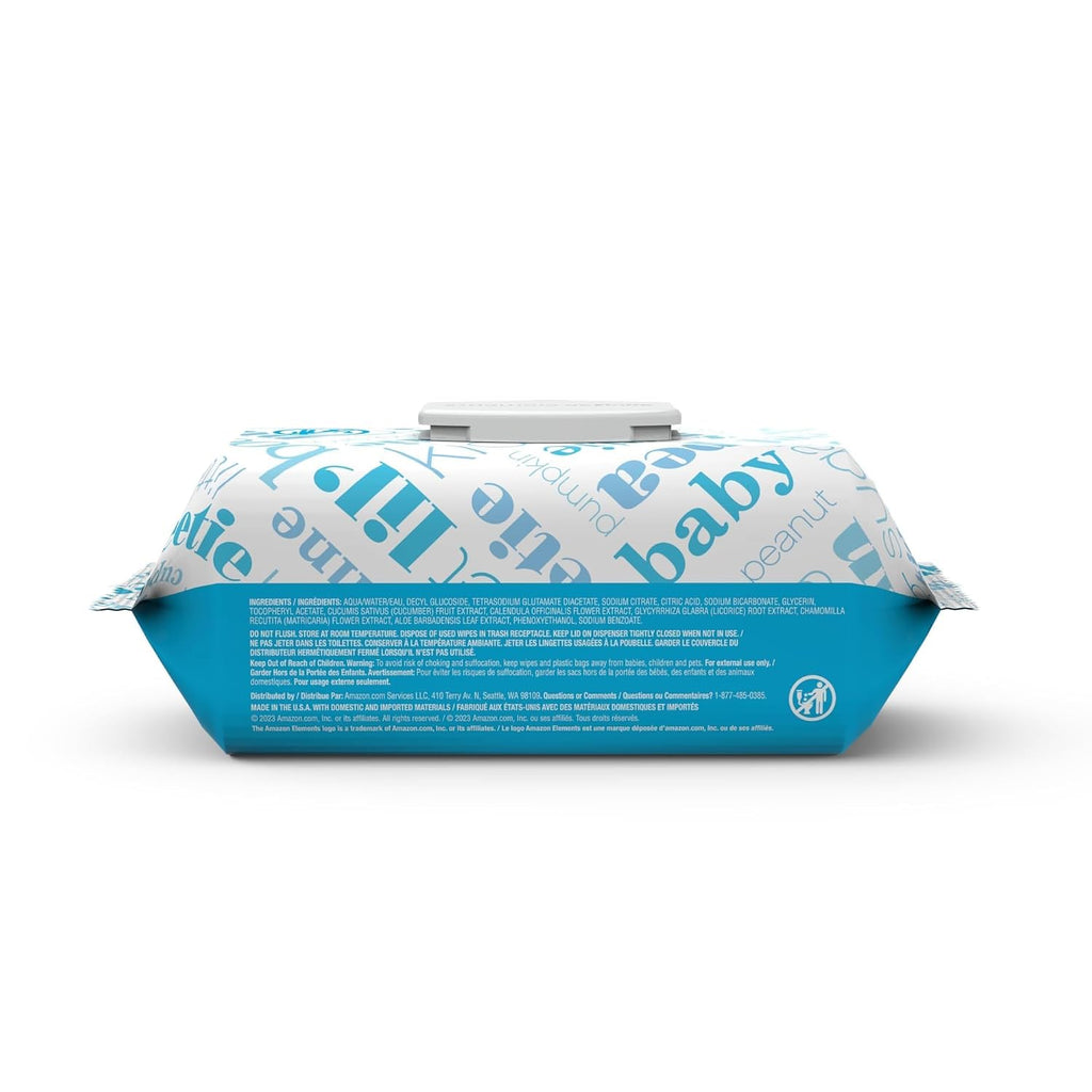 Baby Wipes, Unscented, Hypoallergenic, Alcohol-Free, With Aloe and Vitamin E, 270 Count, Flip-Top Packs