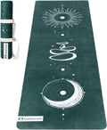 Yoga Mat With Strap 5mm Non Slip Suede & TPE - Eco-Friendly Fitness & Exercise Mat for Home Gym, Pilates, Hot Yoga