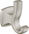 Voss Brushed Nickel Bathroom Double Robe Hook, Wall Mounted Metal Hanger for Towels, YB5103BN