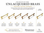 Handmade 100% Solid Real Brass Unlacquered Brass Cabinet Pulls