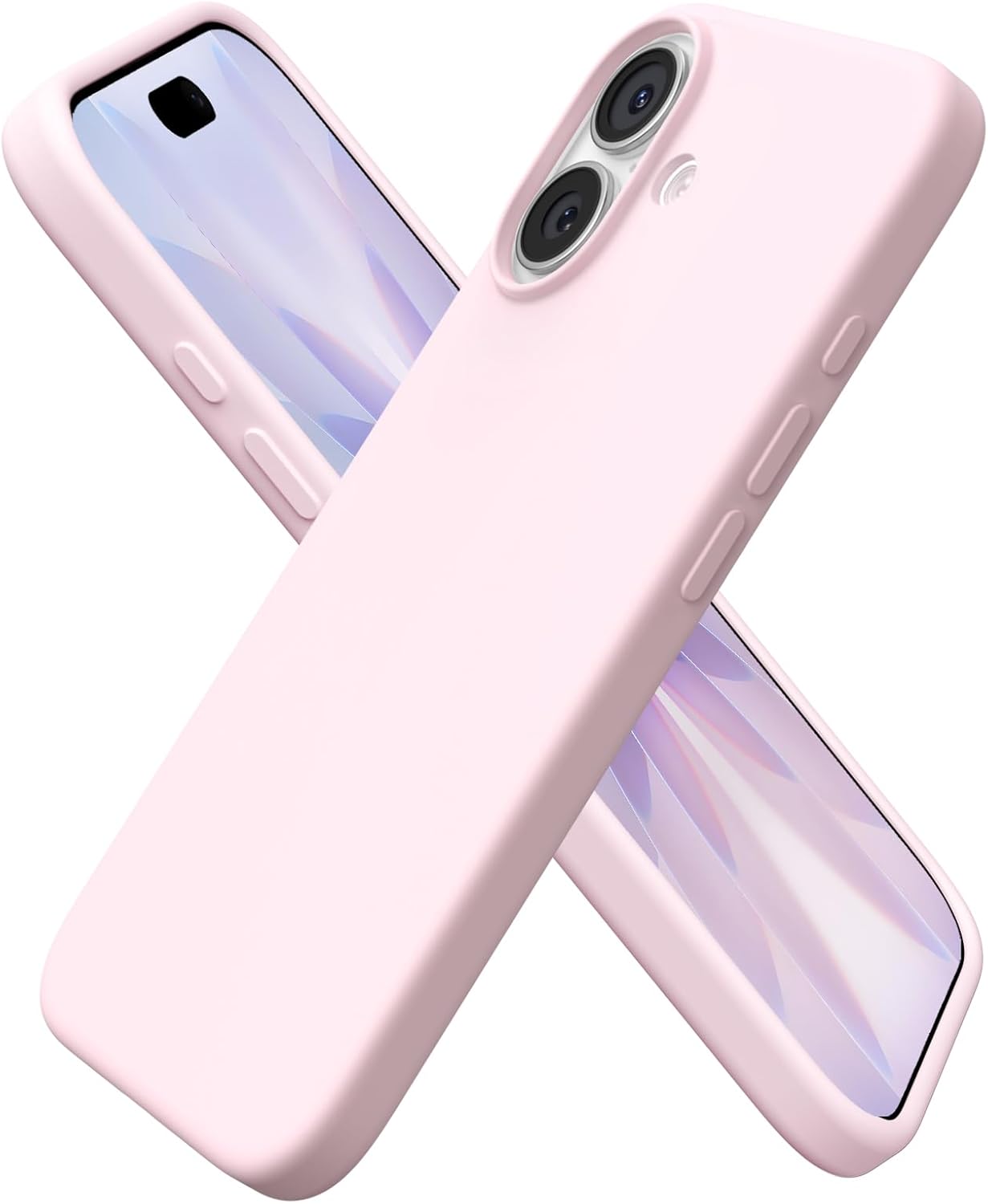 Compatible with iPhone 17 Case 6.3, Slim Liquid Silicone 3 Layers Full Covered Soft Gel Rubber Phone Case Protective