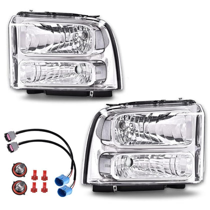 Headlights Assembly Fit 1999-2004 Ford F250 F350 F450 F550 Super Duty