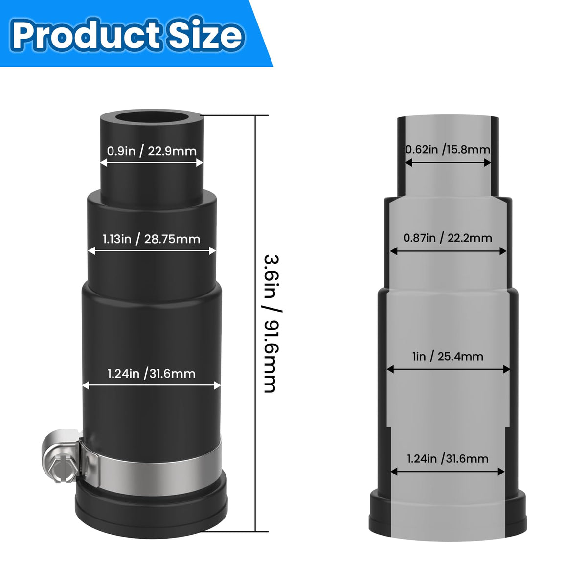 SDTC Tech Dishwasher Drain Hose Adapter Connector Kit