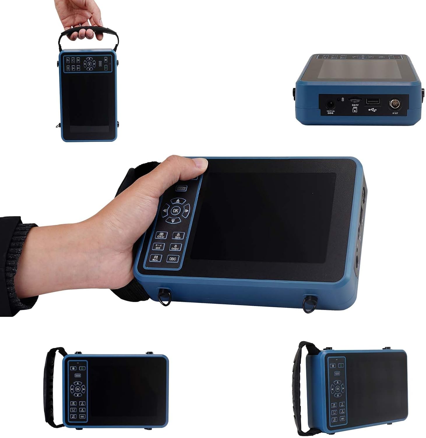 Veterinary Ultrasound Machine for Pregnancy Portable Scanner with 3.5Mhz Convex Probe Waterproof Probe for