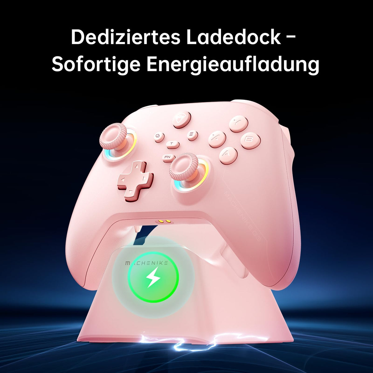 G3V2 Bluetooth Controller for Pc/Switch/Ios/Android, Hall Effect Joysticks, RGB Lighting Gaming Controller,2