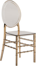 Chiavari Ghost Chairs, Stackable Acrylic,Modern,Set of 2, Amber