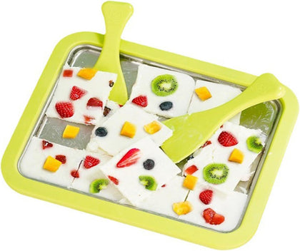 Ice Maker,Ice Cream Makers,Yogurt Countertop Machine,Stainless Steel Homemade DIY Instant Freeze Dried Cream Roll Pot